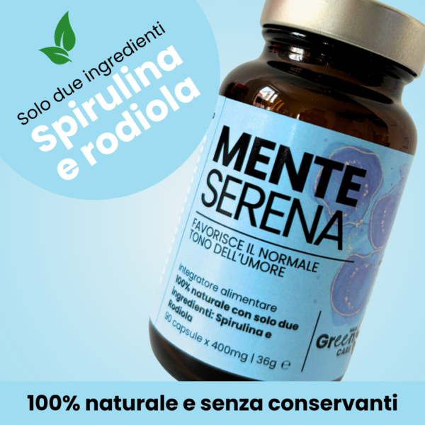 integratore 100% naturale spirulina e rodiola mente serena