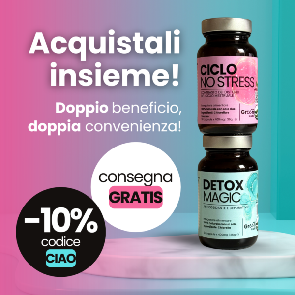 set armonia ciclo no stress + magic detox integratore 100% naturale